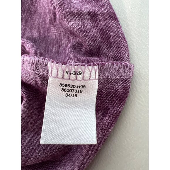 PINK Victorias Secret Crewneck Short Sleeve Ringer T Shirt Womens M Burnout Tee - Picture 7 of 9